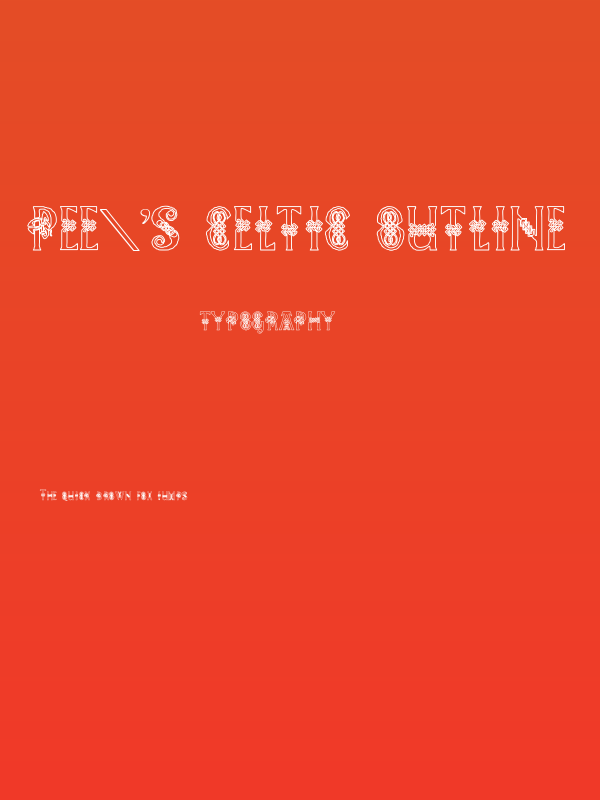 Pee's Celtic outline Poster