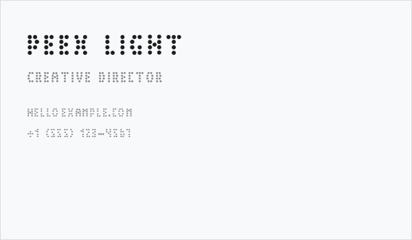 Peex Light Business Card