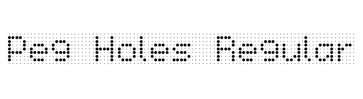 Peg Holes Regular  フリーフォントのダウンロード