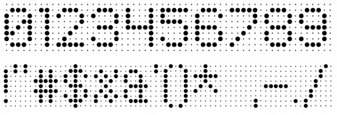 Peg Holes Regular Font OTHER CHARS