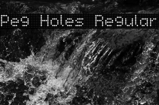 Peg Holes Regular Font examples