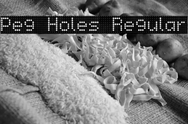 Peg Holes Regular Font examples