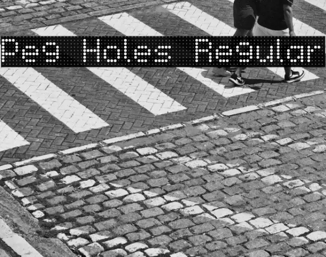 Peg Holes Regular Font examples