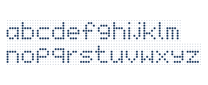 Peg Holes Regular Lowercase