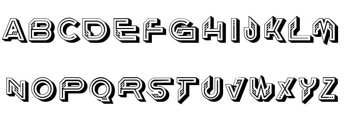 Pegaz Extruded Regular Font LOWERCASE