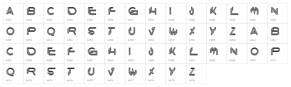 Pegaz Regular Character Map