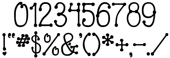 PeggyFont DemiBold Font OTHER CHARS