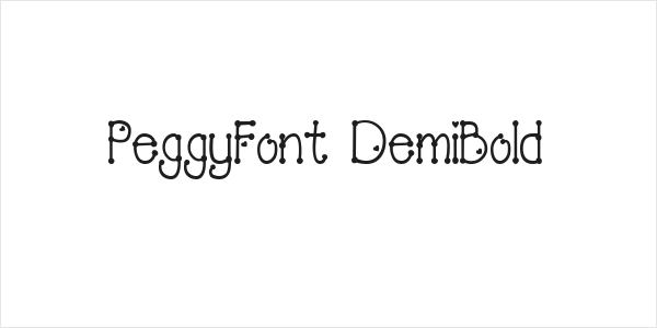 PeggyFont DemiBold Logo