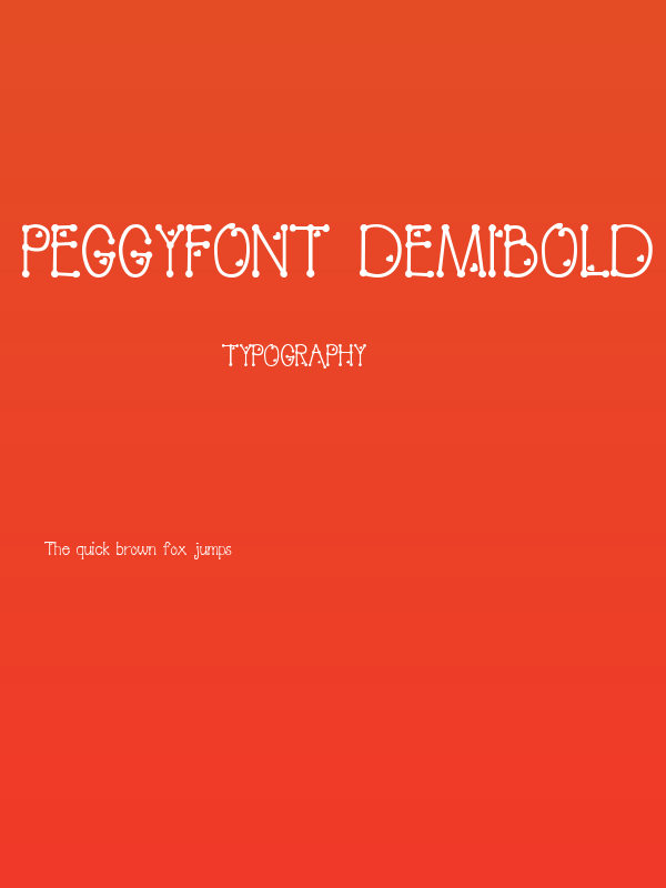 PeggyFont DemiBold Poster