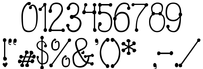 PeggyFont Light Font OTHER CHARS