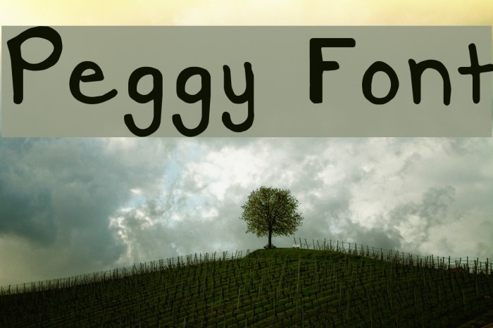 Peggy Font examples