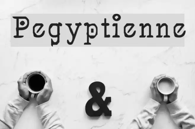 Pegyptienne Font examples
