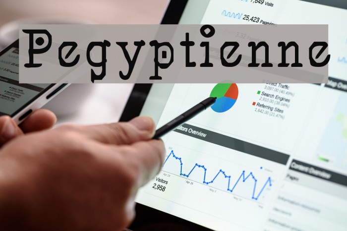 Pegyptienne Font examples