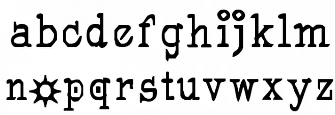 Pegyptienne Caratteri MINUSCOLO