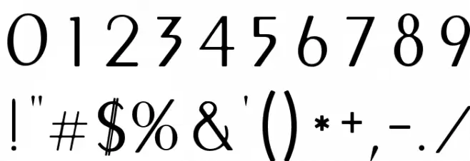 Peignot Font OTHER CHARS