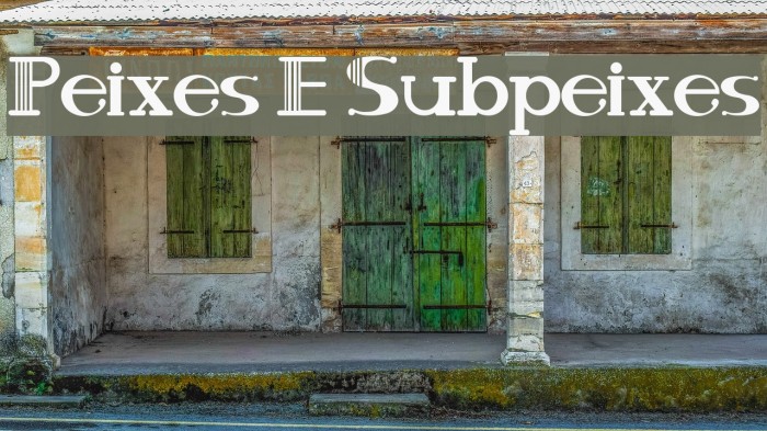Peixes E Subpeixes Font examples