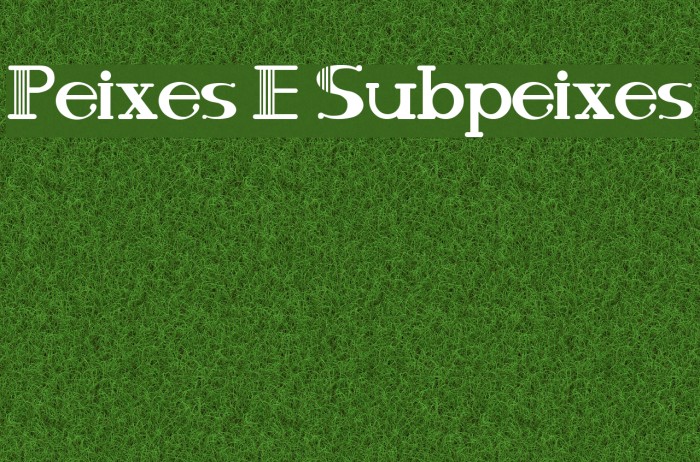 Peixes E Subpeixes Font examples