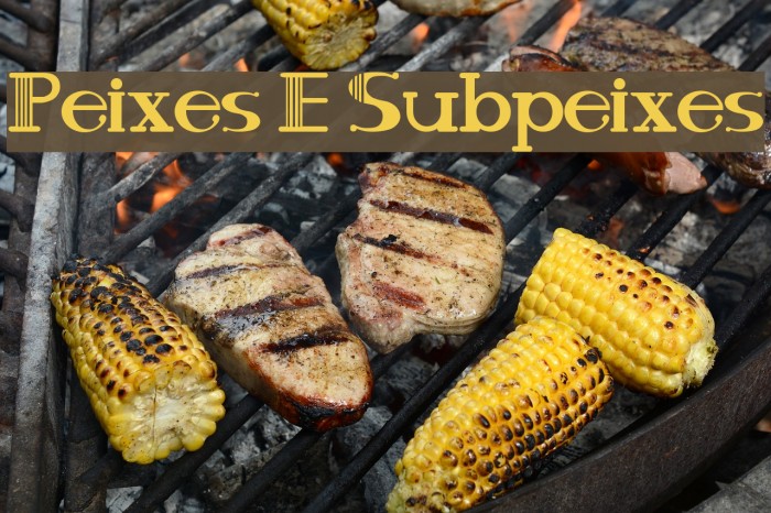 Peixes E Subpeixes Font examples