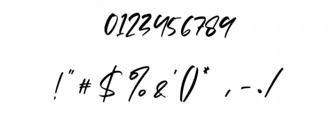 Pejuang Cinta Font OTHER CHARS