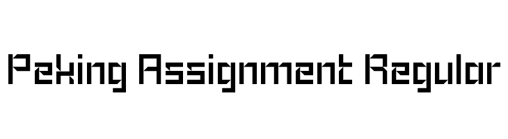 Peking Assignment Regular  Descarca Fonturi Gratis