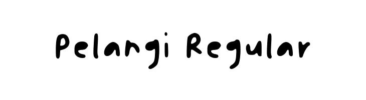 Pelangi Regular  font caratteri gratis