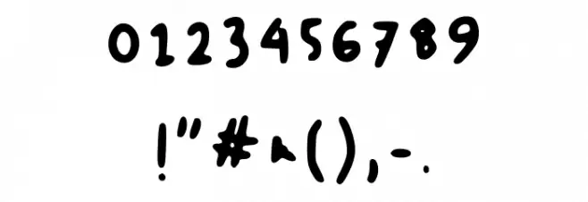 Pelangi Regular Font OTHER CHARS