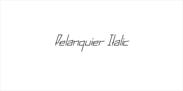 Pelanquier Italic Logo