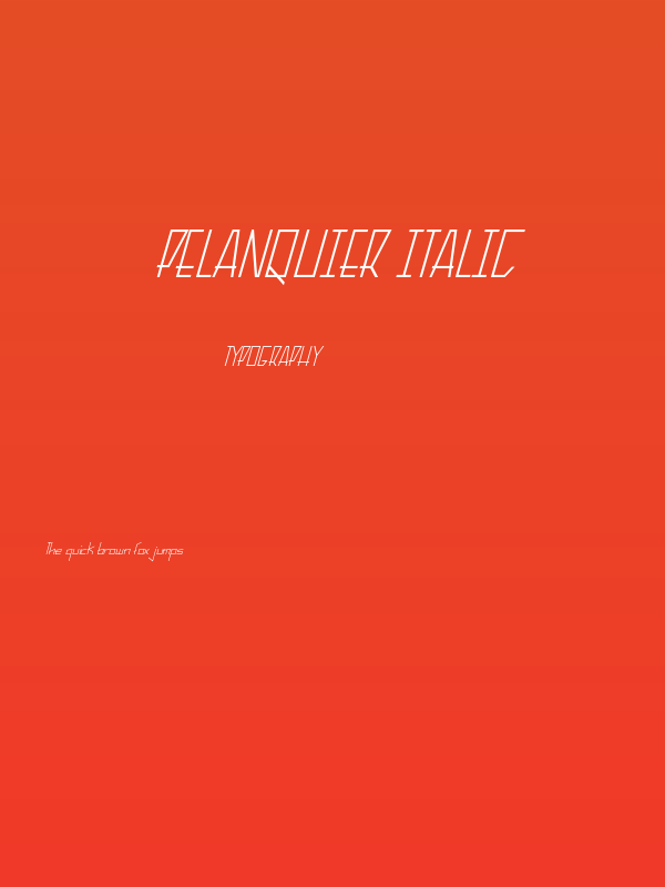 Pelanquier Italic Poster