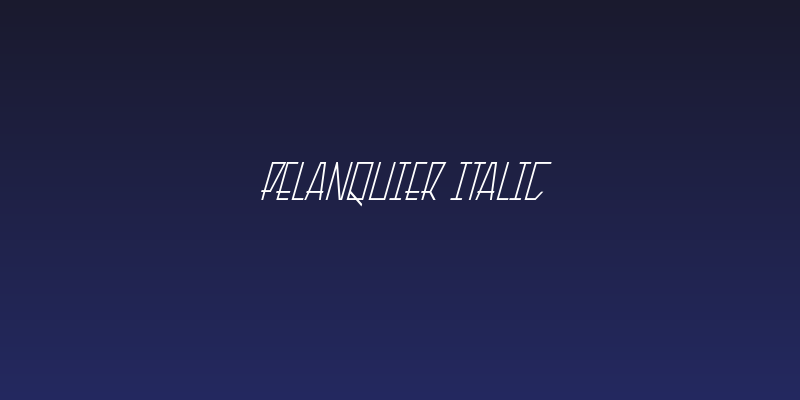 Pelanquier Italic Social Header