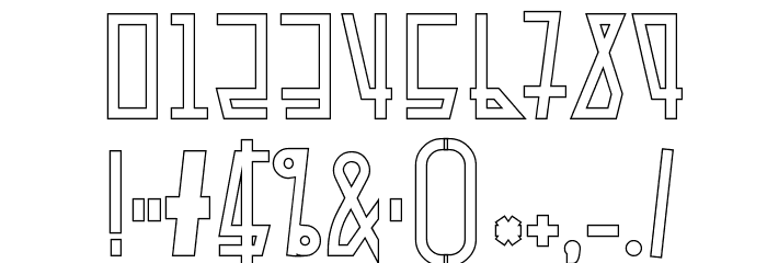 PelanquierHollow Font OTHER CHARS