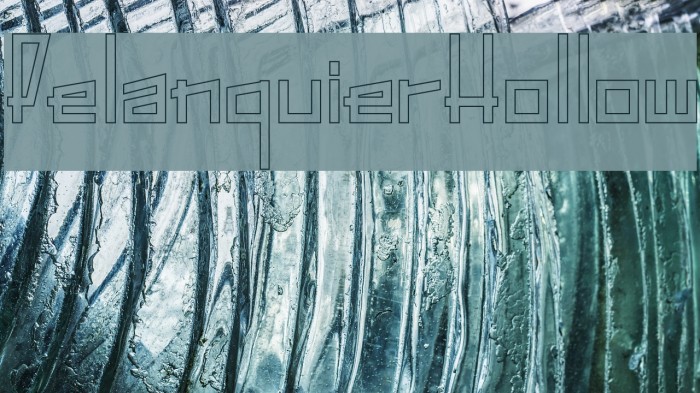 PelanquierHollow Font examples
