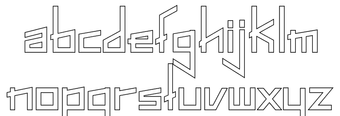 PelanquierHollow Font LOWERCASE