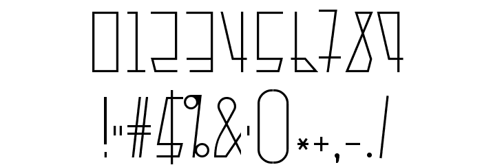 PelanquierThin Font OTHER CHARS