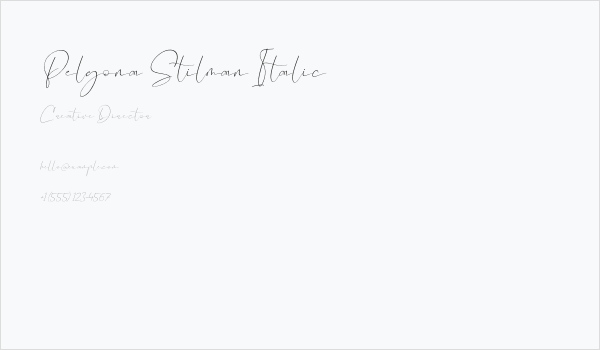Pelgona Stilman Italic Business Card