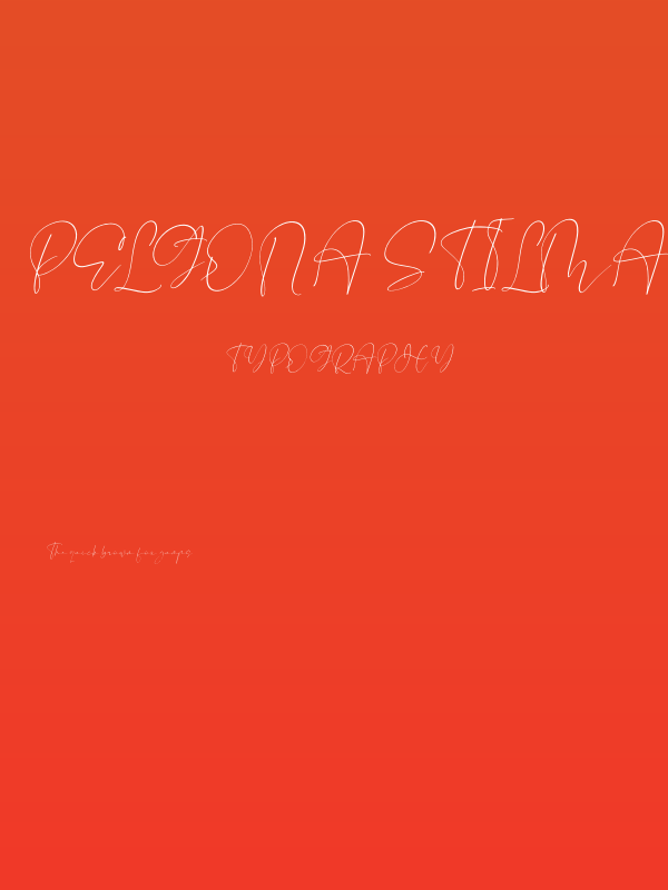 Pelgona Stilman Italic Poster