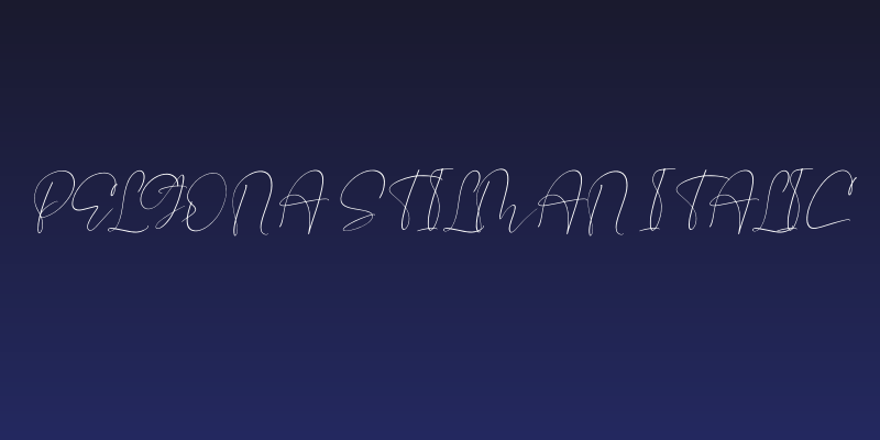 Pelgona Stilman Italic Social Header