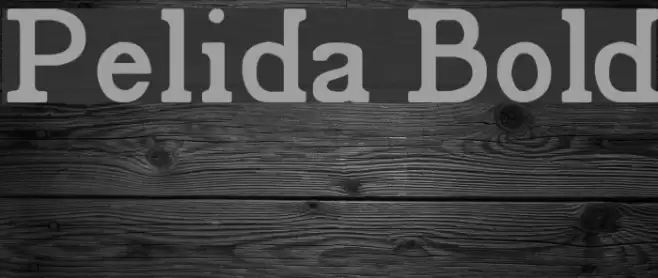 Pelida Bold Font examples