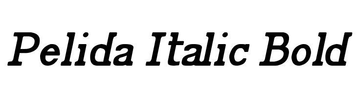 Pelida Italic Bold Font
