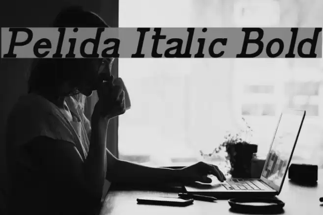 Pelida Italic Bold Font examples