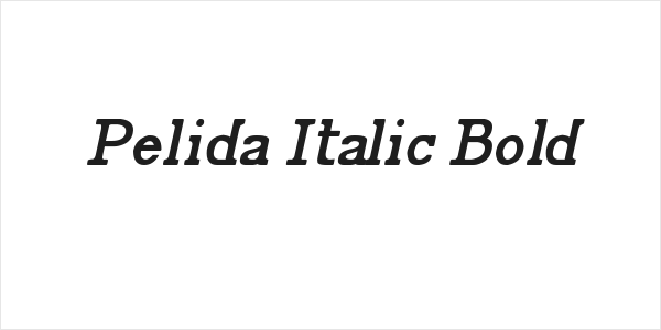 Pelida Italic Bold Logo