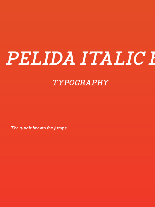 Pelida Italic Bold Poster