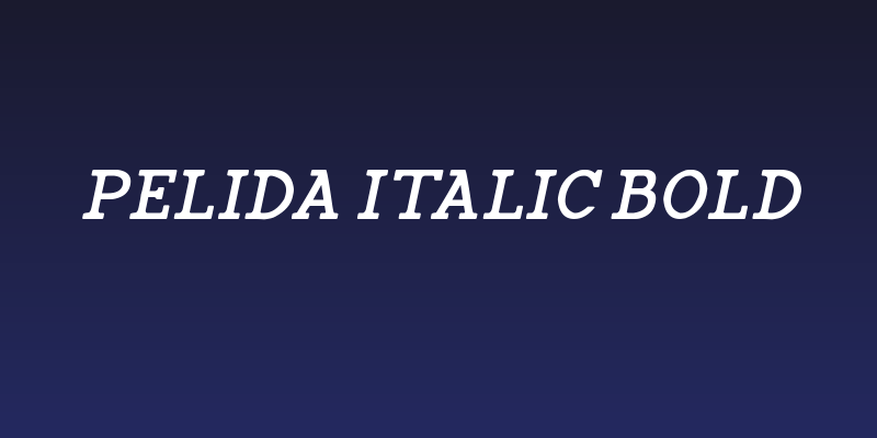 Pelida Italic Bold Social Header