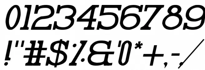 Pelida Italic Font OTHER CHARS