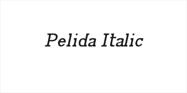 Pelida Italic Logo