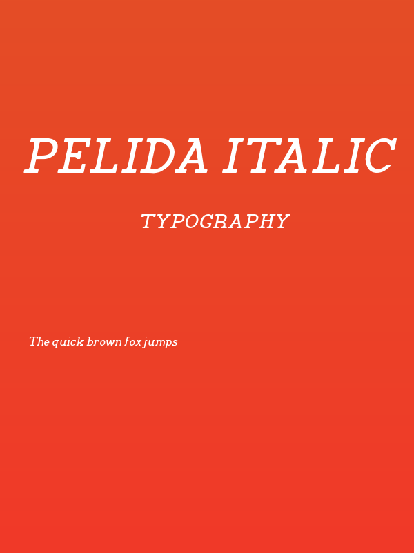 Pelida Italic Poster