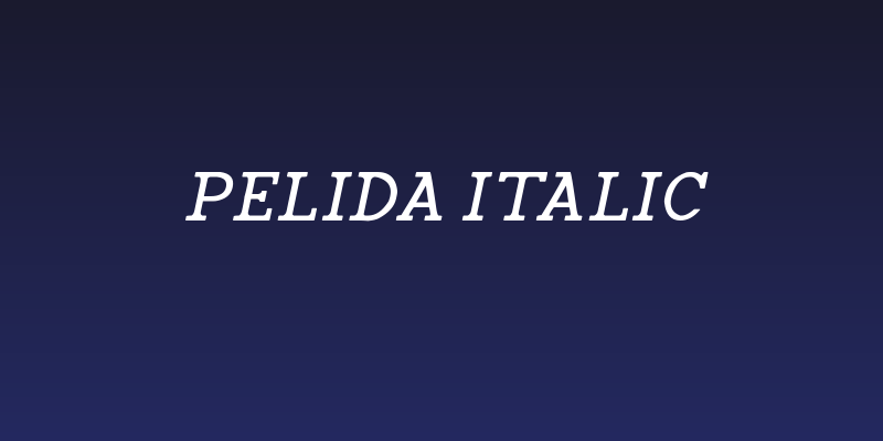 Pelida Italic Social Header