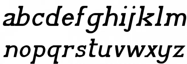 Pelida Italic फ़ॉन्ट लोअरकेस