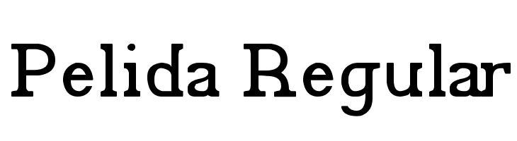 Pelida Regular  font caratteri gratis
