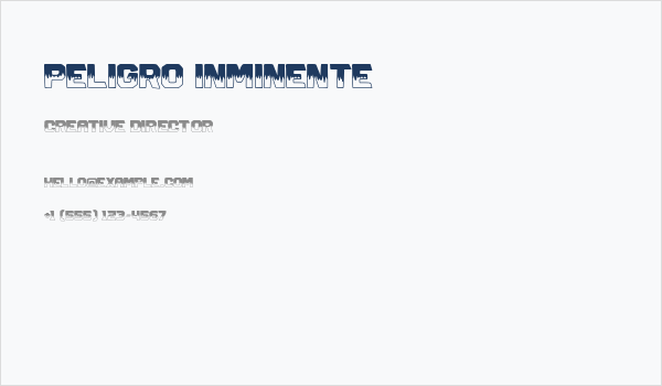 Peligro Inminente Business Card