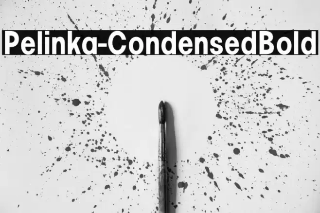 Pelinka-CondensedBold Font examples